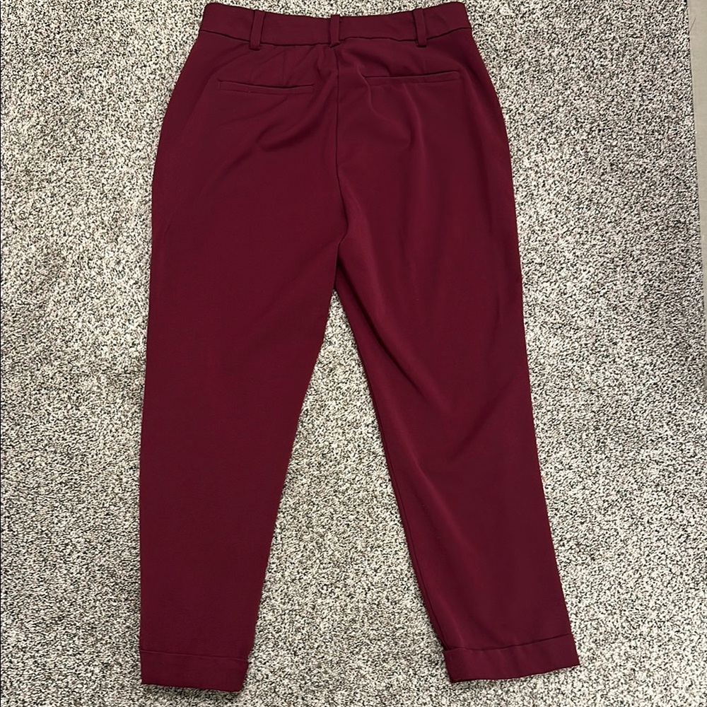 Loft Burgundy Pants - Picture 2 of 3
